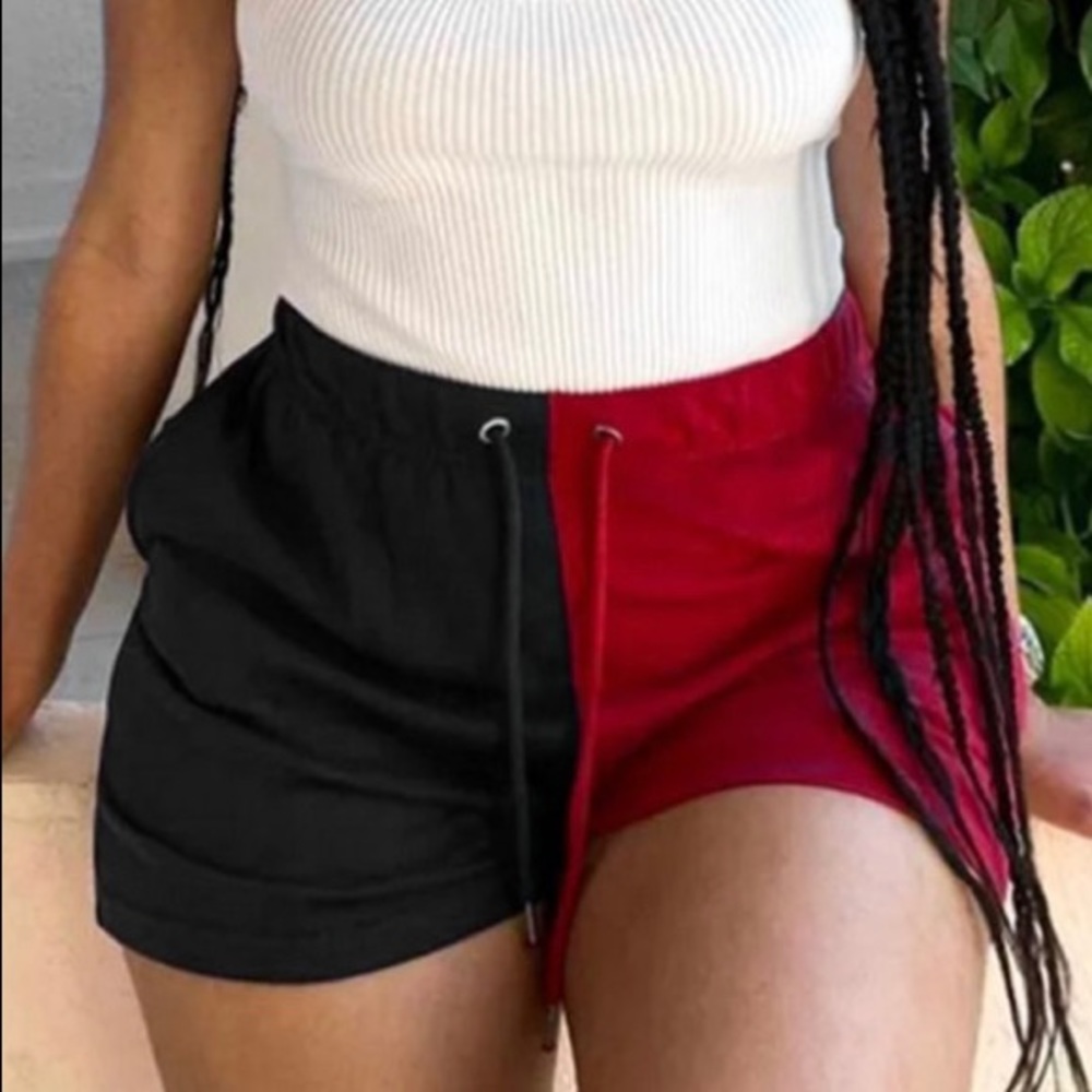 Black and red shorts